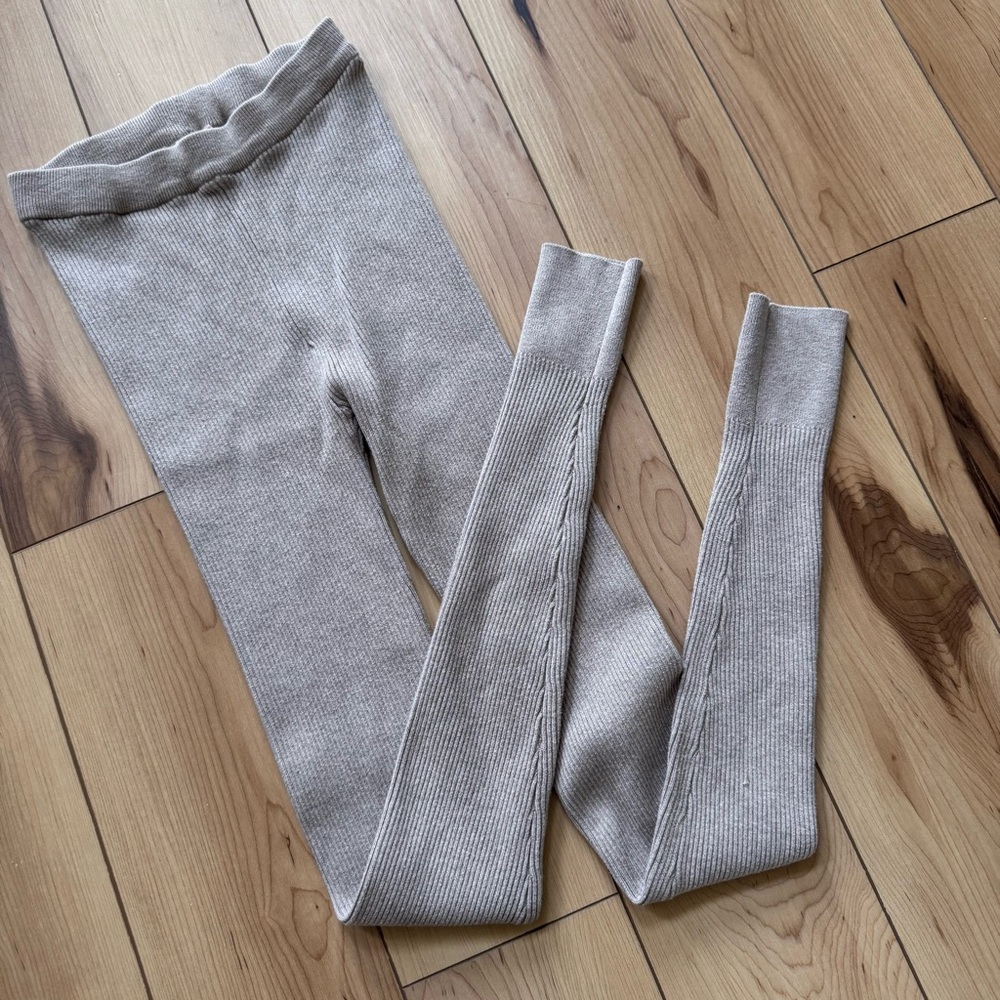 Victoria's Secret Tan Sweater Leggings